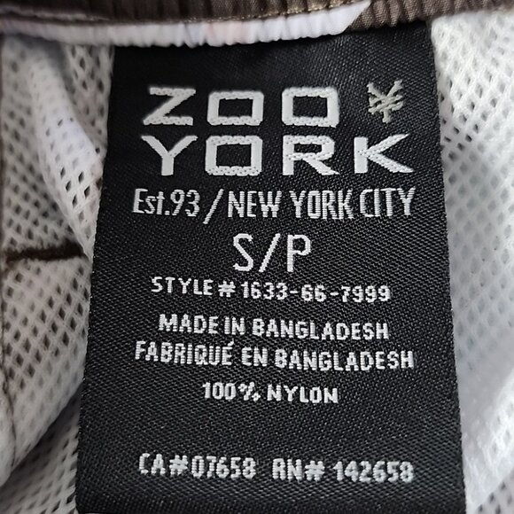 Zoo York Men's Lightweight Shorts Brown Tropical Print Elastic Waist Size Small - Picture 9 of 14